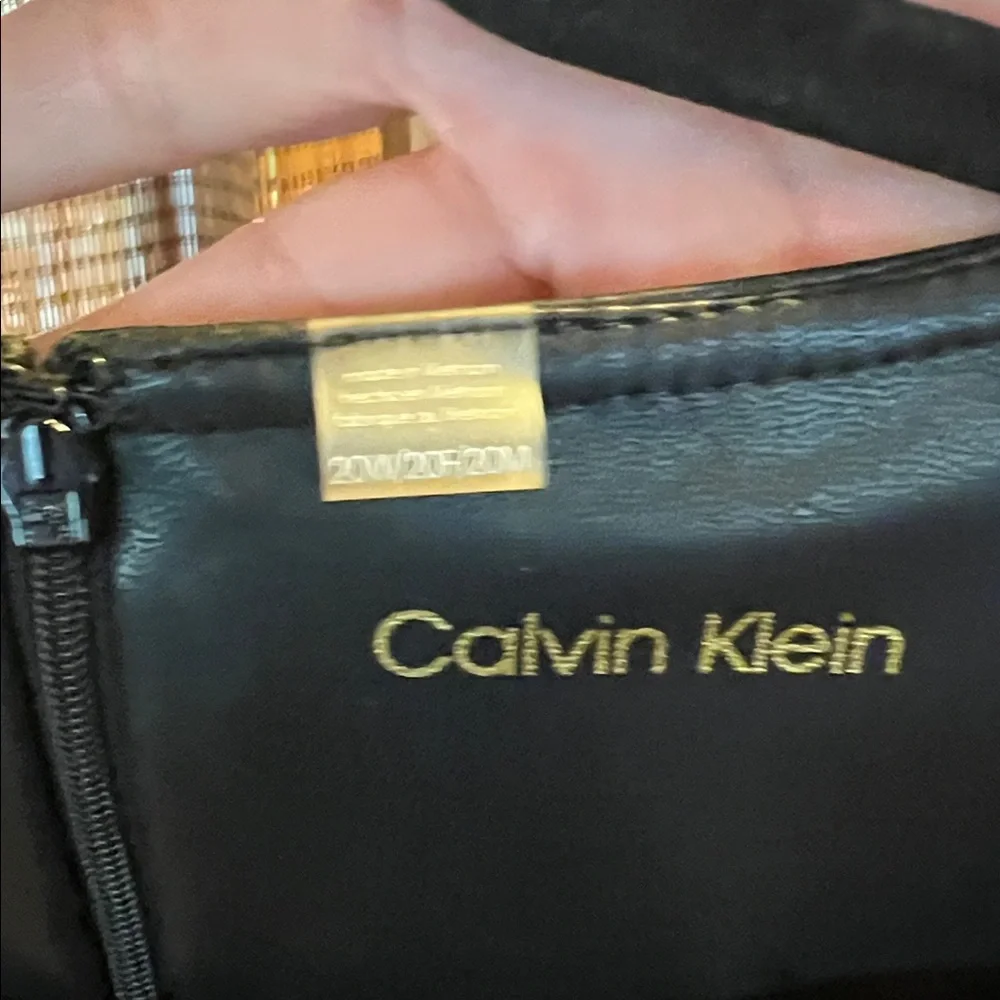 Calvin Klein Black Faux Leather Dress - Picture 3 of 4